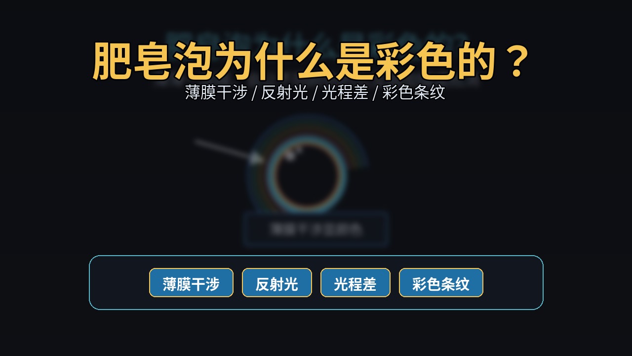 肥皂泡为什么是彩色的？
